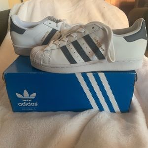 adidas Superstar White and Black Sneakers